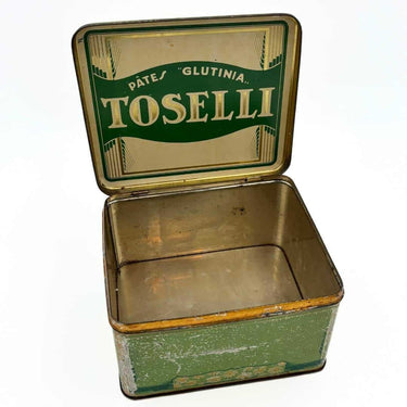 brocante blik toselli groen