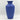 Vintage West-Germany Scheurich 506-41 vaas in blauw keramiek met mat glazuur