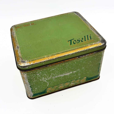 brocante blik toselli groen