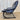 Vintage fauteuil jaren '80 blauw leer