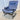 Vintage fauteuil jaren '80 blauw leer