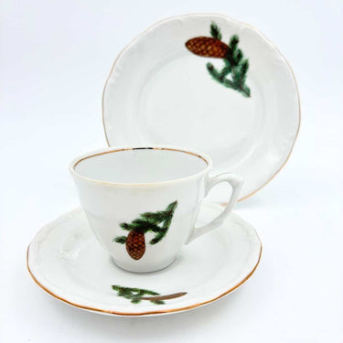 kerstservies dennenappel