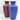 Set vintage West-Germany Scheurich vazen model 506-41 in blauw en bordeaux