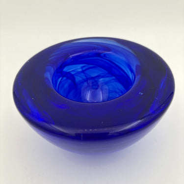 Kandelaar Kosta Boda Atoll | design Anna Ehrner | kobalt blauw