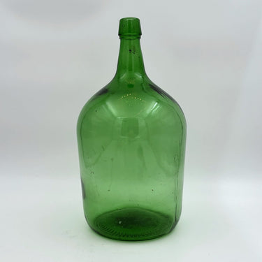 Brocante groene glazen gistfles