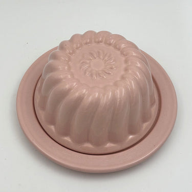 Puddingvorm met onderschaal | pastel roze
