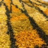 Vloerkleed ryamatta geel oranje jaren '70 Zweden