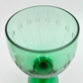 vintage likeurglas groen glas geslepen