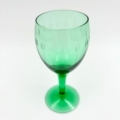 vintage likeurglas groen glas geslepen