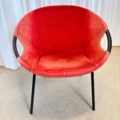 vintage balloon fauteuil lusch en co rood