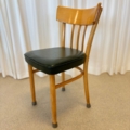 vintage stoelen skai leer groen