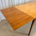 vintage lange houten tafel uitschuifbaar mid century