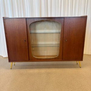 vintage vitrine kast mid century teak